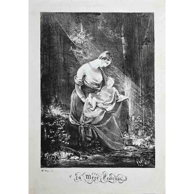 Teacher of Fragonard is an original lithograph. Realized after-M.lle Mayer (Marie Françoise Constance Mayer La Martiniere,...