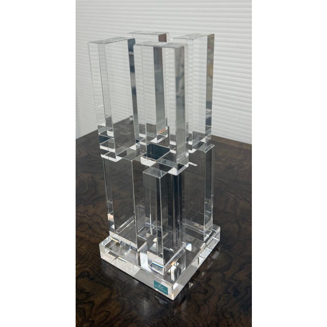 Modern Hoya, Japan Crystal Motion Vase With Box For Sale - Image 3 of 12