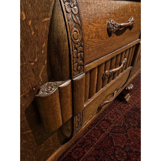 Art Deco Oak Sideboard with Original Cavendish Furniture Provenance, 1930s For Sale - Image 6 of 13