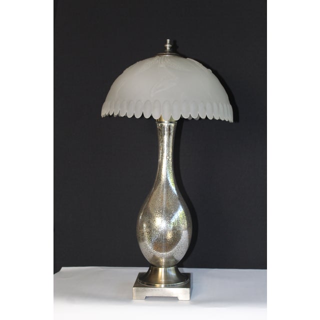 Silver Mid 20th Century Cenedese Glass Style Lamp. For Sale - Image 8 of 11