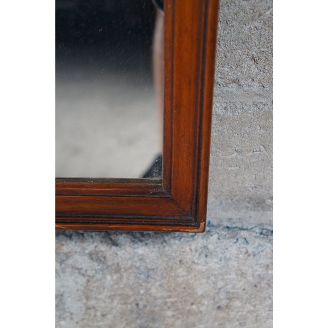 Vintage French Louis XV Neoclassical Style Mahogany Wall Hanging Vanity Mirror For Sale - Image 9 of 12