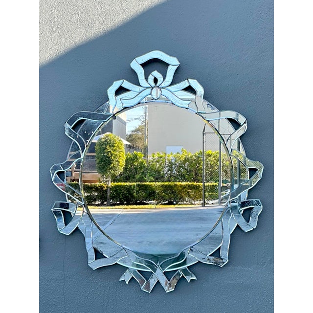 Vintage Patinated Venetian Ribbon Mirror For Sale - Image 12 of 12