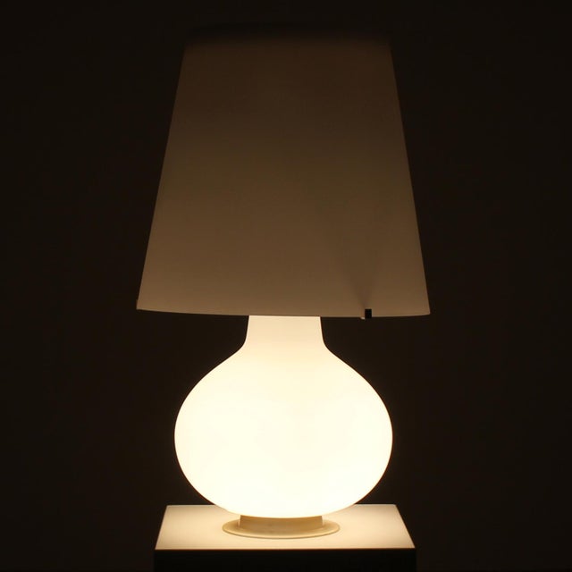 For sale is an exclusive pair of iconic „1853/1“ lamps (largest version) in satin-finish white glass. Designed by Max...
