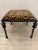 Lorenzo Stool with Iron Detailed Legs Upholstered in Clarence House Wavy Fabric
