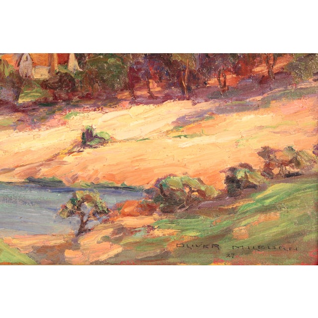 Wood Impressionist California Landscape Painting by Oliver Milburn (1883-1932) For Sale - Image 7 of 12