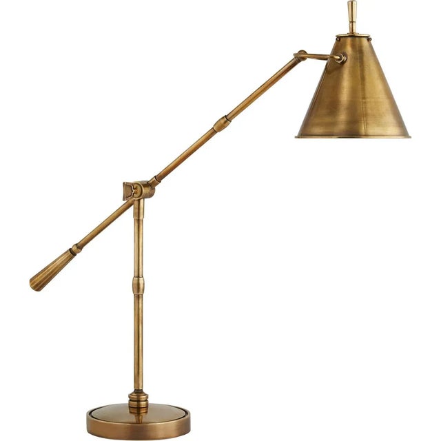 Modern Thomas O'Brien for Visual Comfort Signature Goodman Table Lamp in Hand-Rubbed Antique Brass For Sale - Image 3 of 4
