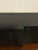 Made Goods Co Conrad Black Buffet. 4 drawers in the midle plus two cabinets with shelves on the side. Gold hardware....