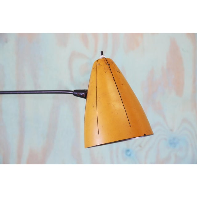 Metal Vintage Ben Seibel (Attr.) Swing Arm Wall Mounted Task Lamp Sconce For Sale - Image 7 of 12
