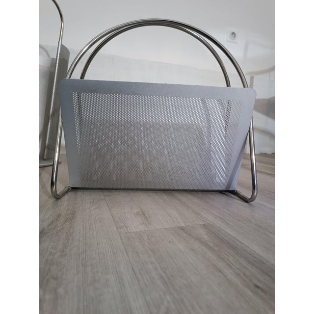 Magazine Rack and Umbrella Stand attributed to Marius Mascagni, 1970s, Set of 2 For Sale - Image 4 of 15