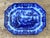 Vintage Boho Blue Willow Octagon Ceramic Platter For Sale - Image 10 of 12