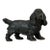 Vintage 1930s Smaller Size Hubley Mfg. Co. Cast Iron Cocker Spaniel Dog Doorstop in Rare All Black Paint For Sale