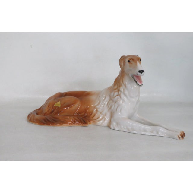 Royal Dux Porcelain Borzoi Hound Dog Czech Republic Figurine For Sale - Image 10 of 11