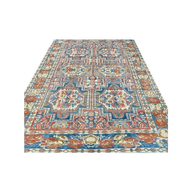 1960s Old Persian Bakhtiari Area Rug 7x10 For Sale In Dallas - Image 6 of 12
