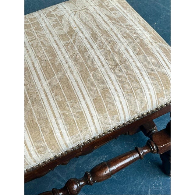 Early 20th Century Vintage Spanish Turned Wood Bench For Sale - Image 5 of 12