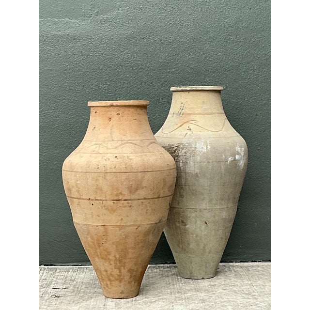 Ceramic Vintage Monumental Turkish Terracotta Vessels - A Pair For Sale - Image 7 of 12