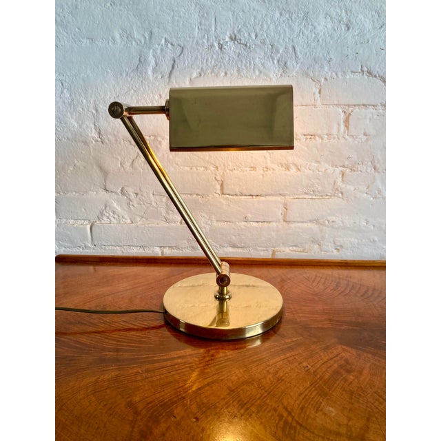 Ministerial Brass Lamp, 1970s For Sale - Image 9 of 18