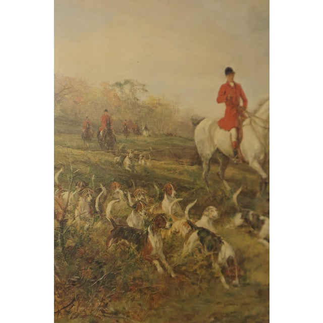 Set of Four Vintage Fox Hunt Scene Framed Prints For Sale - Image 16 of 18