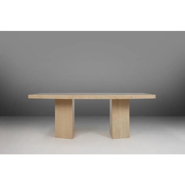 Dinner Table in Travertine, France, 1960s For Sale - Image 13 of 13
