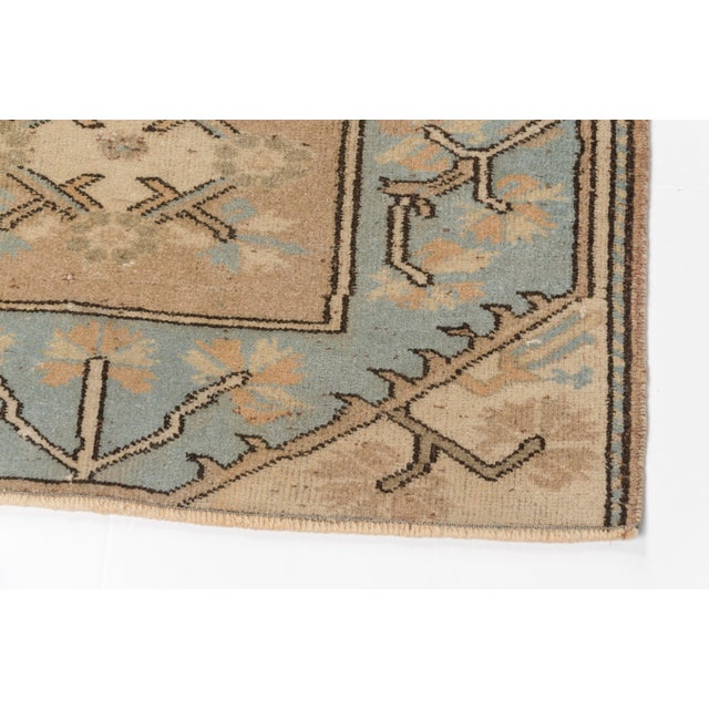 Turkish Vintage Small Oushak Rug - Muted Taupe For Sale - Image 3 of 10