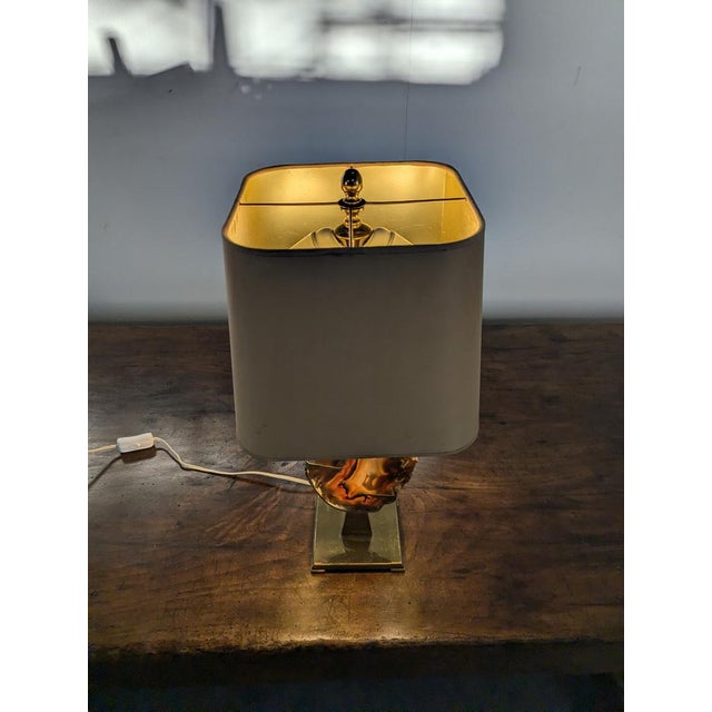 Agate and Brass Table Lamp For Sale - Image 4 of 6