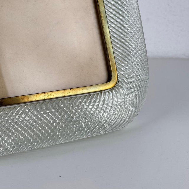 Large Torchon Glass Photo Frame attributed to Ercole Barovier for Barovier & Toso, 1938 For Sale - Image 9 of 16