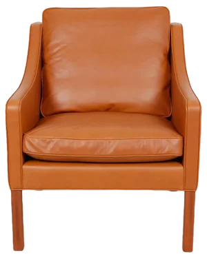 Model 2207 Lounge Chair in Walnut Anilin Leather by Børge Mogensen for Fredericia