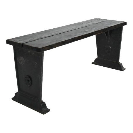 Vintage Cast Iron Bench from Skoglund & Olson, 1920s For Sale
