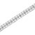 Contemporary .925 Sterling Silver 1/10 Cttw Diamond Double-Link 7" Rolex Tennis Bracelet For Sale - Image 3 of 7