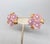 Vintage Signed Napier Goldtone Pink Flowers & Faux-Pearls Pierced Earrings-2 Pieces For Sale In Philadelphia - Image 6 of 8
