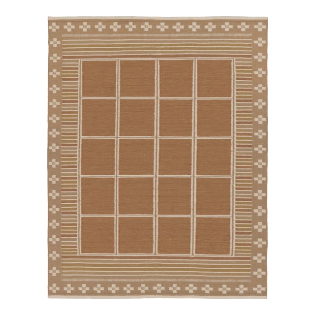 Contemporary Scandinavian Style Geometric Wool Rug, by Rug & Kilim, India For Sale