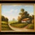 Vintage John Pollins Original Oil on Canvas Painting Bucolic Setting of Thatch Cottage in Countryside Beautifully Framed...