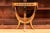 Late 20th Century Neoclassical Swan Head Figured Maple Demilune Console Table For Sale - Image 12 of 12