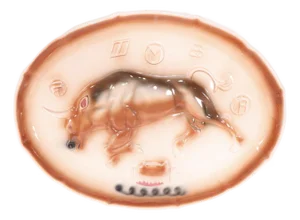 Marcia of California Longhorn Bull Platter Model J119 Circa 1950/60's