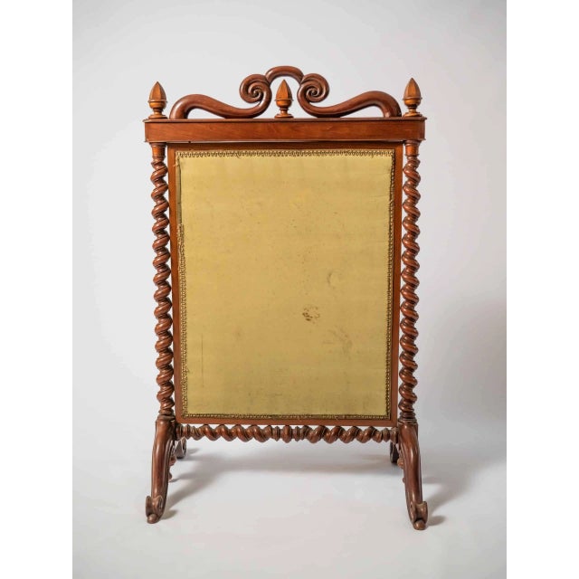 Antique Fireplace Screen with Tapestry For Sale - Image 6 of 9