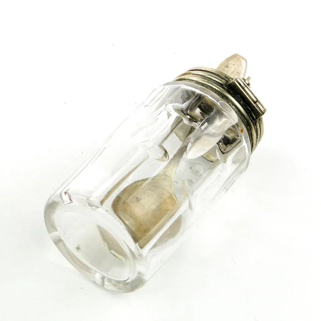 Metal German Biedermeier Mustard Container with Spoon, 1930s, Set of 2 For Sale - Image 7 of 11