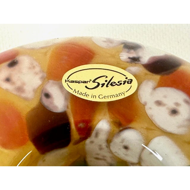 1960s Vintage Art Glass Candleholder from Kaspar Silesia, 1960s For Sale - Image 5 of 8