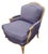 Vintage J. Royale French Bergère Chair & Ottoman With a Gilded Wood Frame For Sale - Image 11 of 12