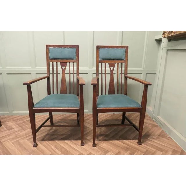 Late 19th Century Antique Arts and Crafts Dining Chairs, 1880, Set of 6 For Sale - Image 5 of 8