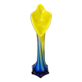 Jack in the Pulpit Calla Lily Vase in Murano Glass, 1960s For Sale