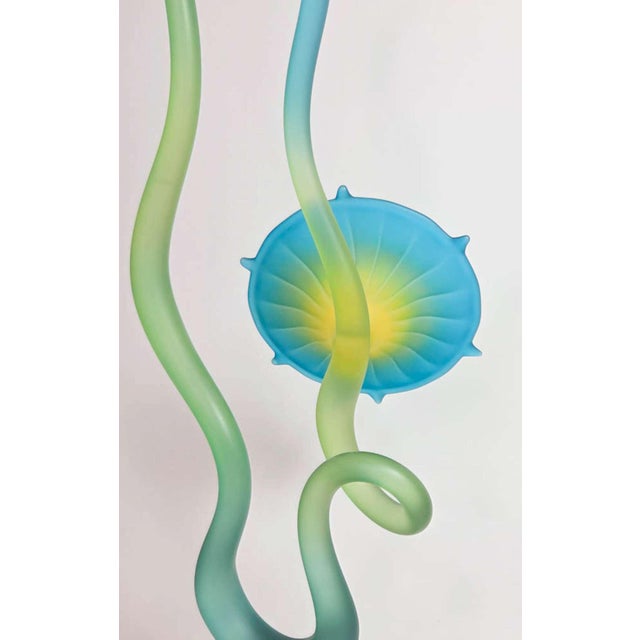 1970s Vintage Unsigned but Attributed to Warner Whitfield Glass Floral Sculpture For Sale - Image 5 of 7