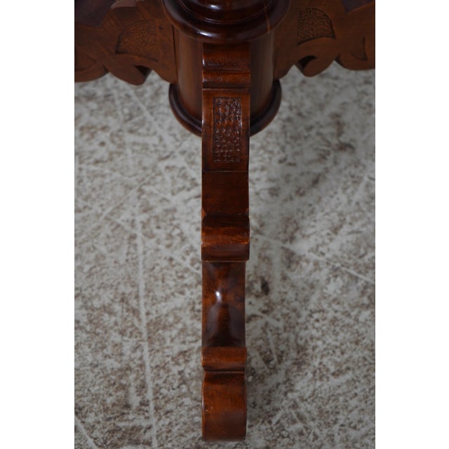 Vintage Italian Inlaid Walnut Round Lamp Table For Sale - Image 12 of 14