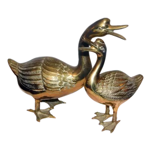 Mid-Century Brass Ducks - a Pair