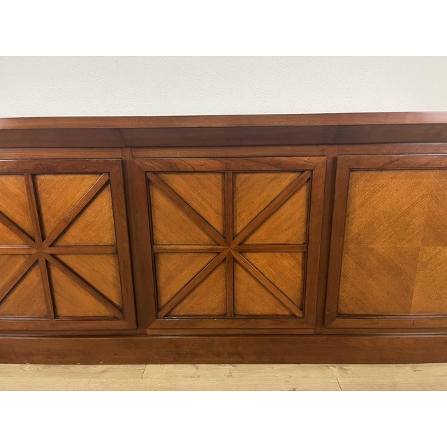 1980s Italian Wooden Sideboard with Cross Motifs, 1980s For Sale - Image 5 of 9
