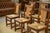 Brown Vintage Brutalist Chairs, 1950s, Set of 6 For Sale - Image 8 of 14