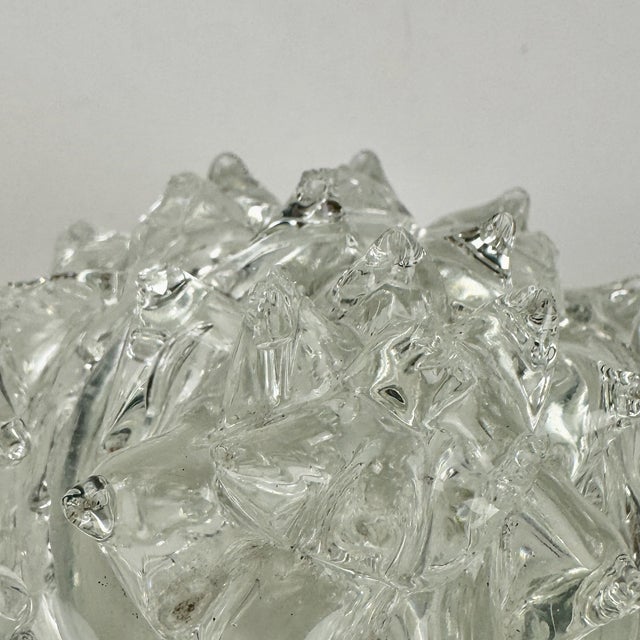 Rostrato and Clear Murano Glass Jewellery Bowl attributed to Ercole Barovier for Barovier & Toso, Italy, 1940s For Sale - Image 3 of 11