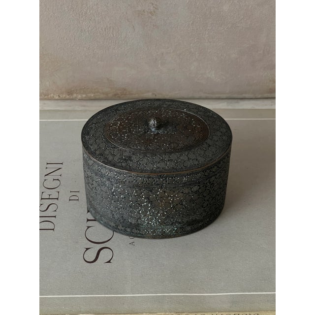 Late 19th Century Antique Silver Plated Brass Box For Sale - Image 6 of 8