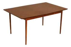 Mid Century Modern Walnut Expandable Dining Table