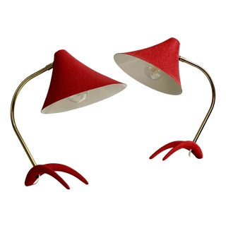 Crows Foot Table Lamp Set by Cosack, 1950s, Set of 2 For Sale