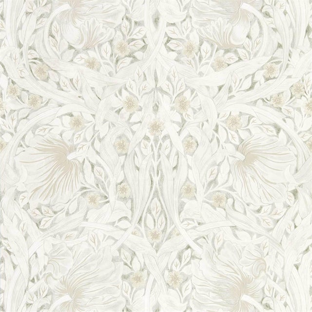 Morris & Co Pure Pimpernel Wallpaper in Lightish Grey - a Sample For Sale