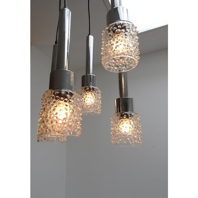 Silver Vintage Cascade Ceiling Lamp, 1970s For Sale - Image 8 of 17
